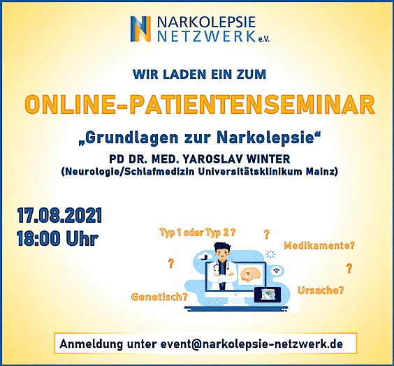 Online-Patientenseminar „Grundlagen zur Narkolepsie“